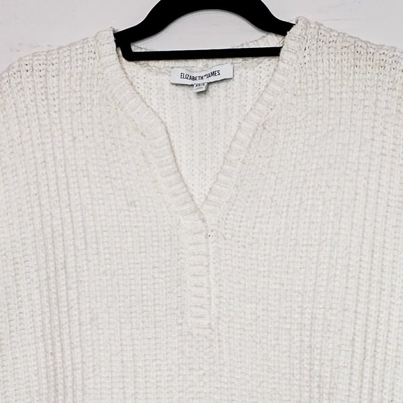 Elizabeth and James Color Block Fringe Sweater Poncho - Picture 4 of 8